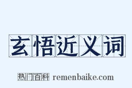 玄悟近义词是什么意思的图片
